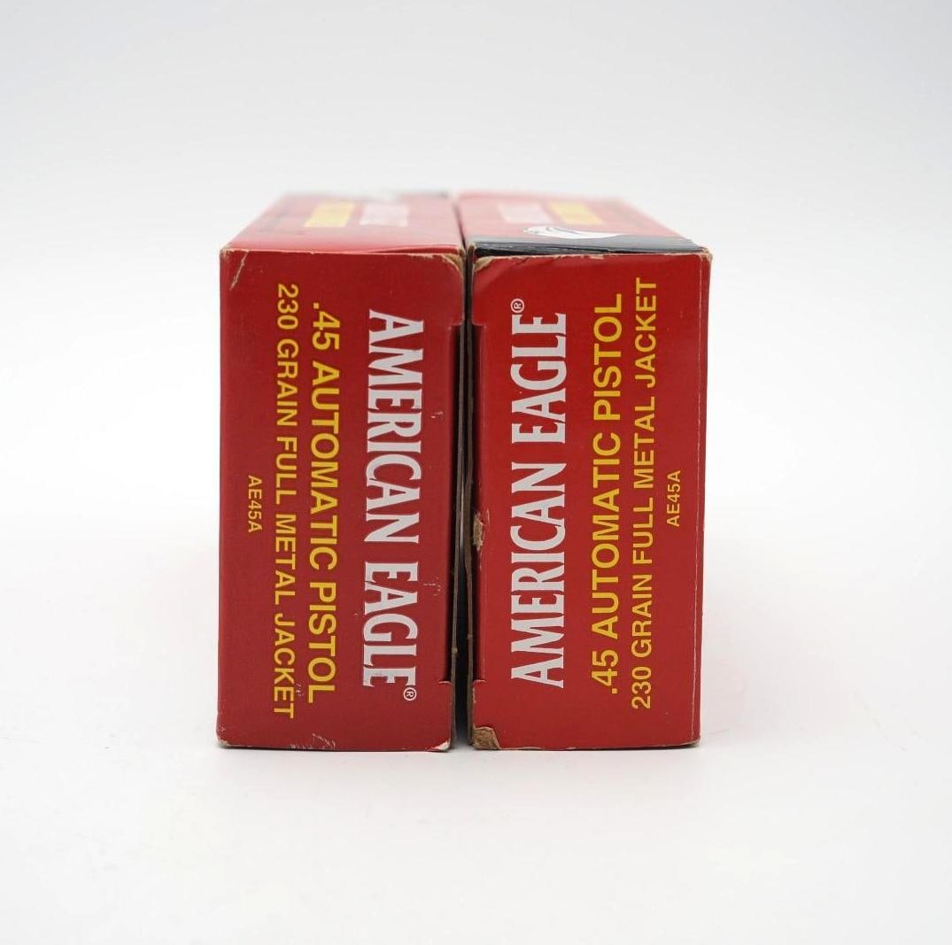 (2) Boxes of American Eagle .45 Auto Cartridges - 2