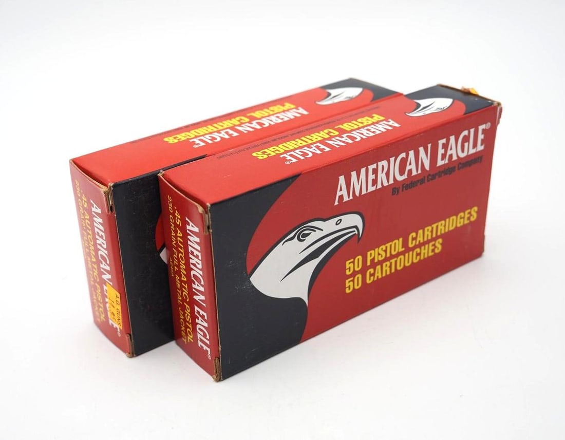 (2) Boxes of American Eagle .45 Auto Cartridges (1 of 2)
