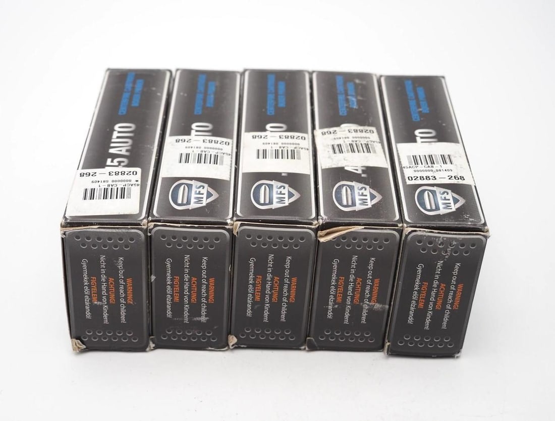 (5) Boxes of MFS .45 Auto Cartridges - 3