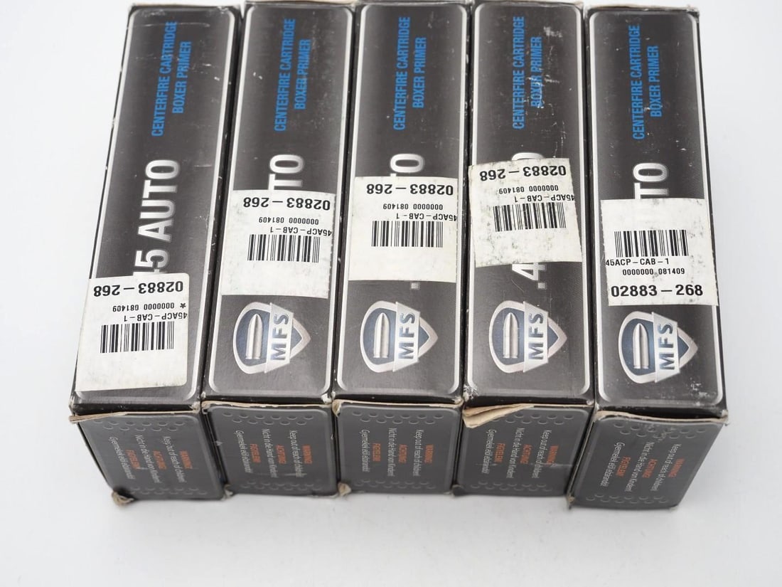 (5) Boxes of MFS .45 Auto Cartridges - 4