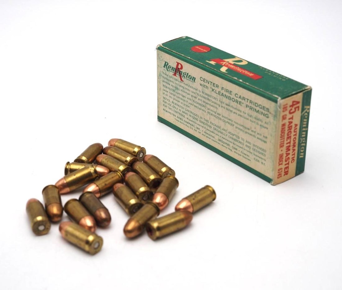 Vintage Box of Remington .45 Auto Cartridges - 3