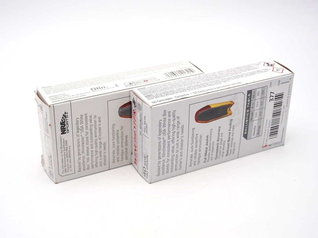 (2) Boxes of Winchester .40 S&W JHP Cartridges - 3