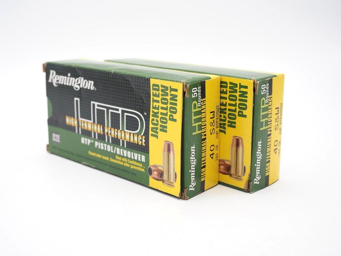 (2) Boxes of Remington .40 S&W JHP Cartridges: (2) Boxes of Remington .40 S&W JHP Cartridges