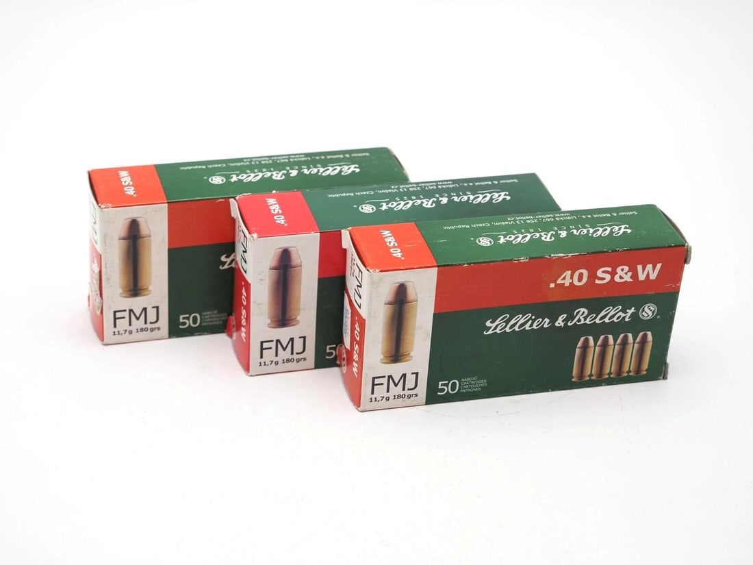 (3) Boxes of Sellier & Bellot .40 S&W Cartridges: (3) Boxes of Sellier & Bellot .40 S&W Cartridges