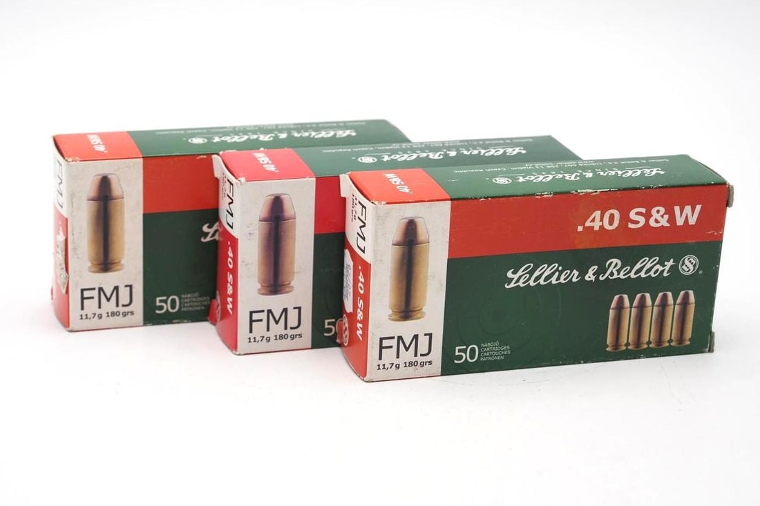 (3) Boxes of Sellier & Bellot .40 S&W Cartridges - 3