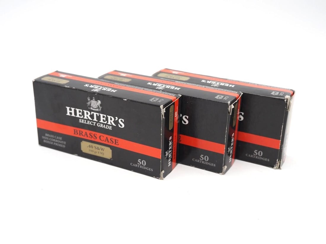 (3) Boxes of Herters .40 S&W Cartridges: made by Sellier & Bellot