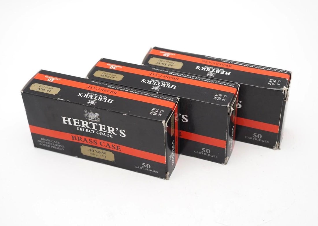 (3) Boxes of Herters .40 S&W Cartridges - 2