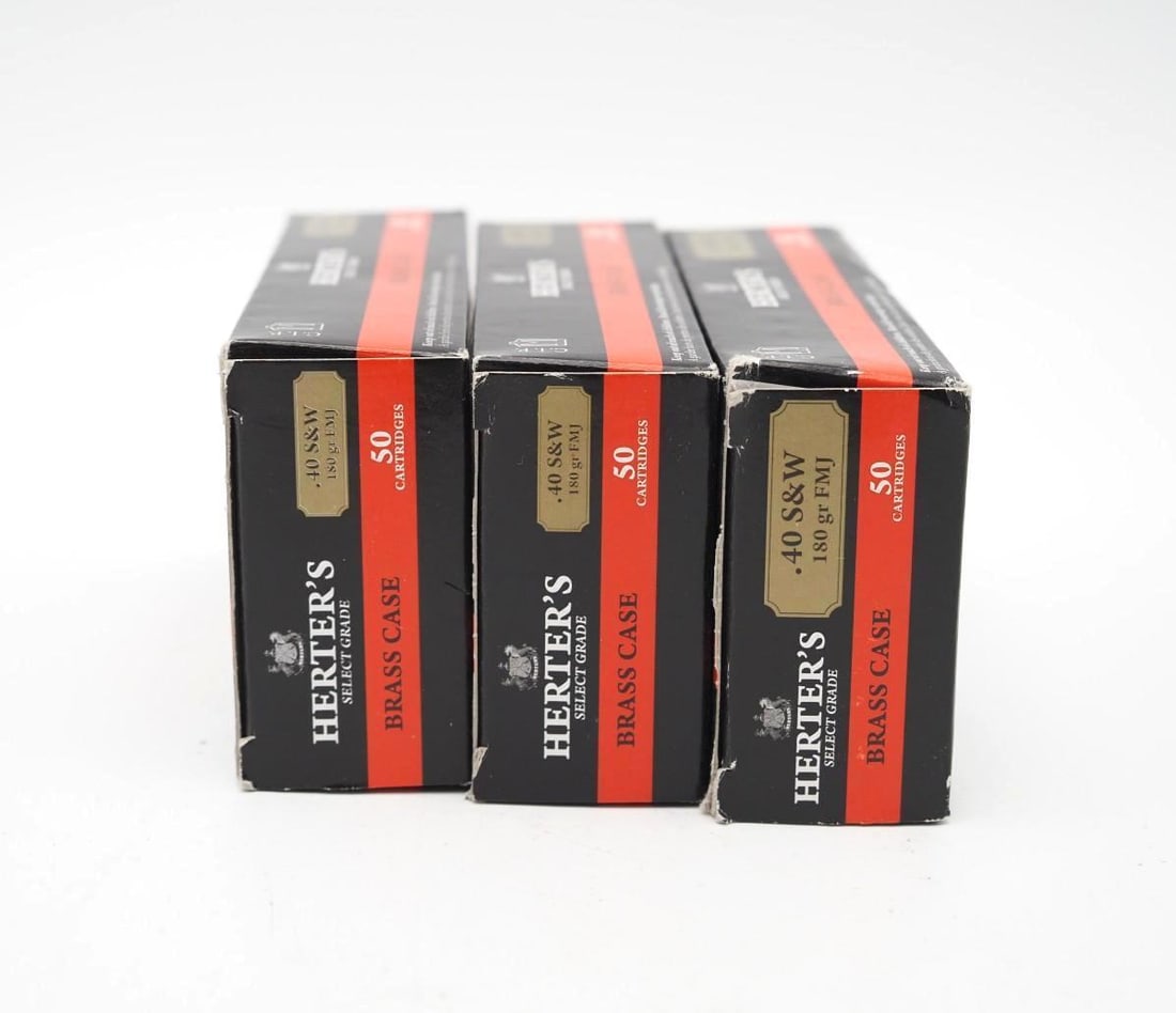 (3) Boxes of Herters .40 S&W Cartridges - 3
