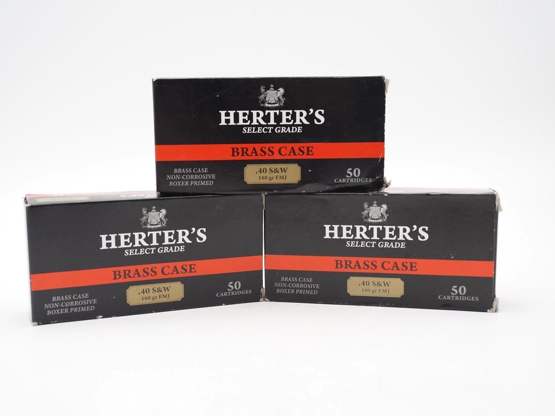 (3) Boxes of Herters .40 S&W Cartridges - 2