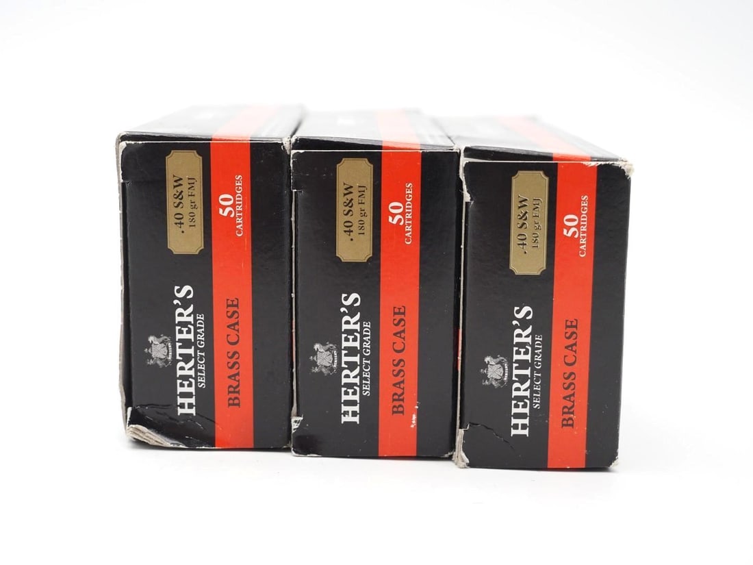 (3) Boxes of Herters .40 S&W Cartridges - 3