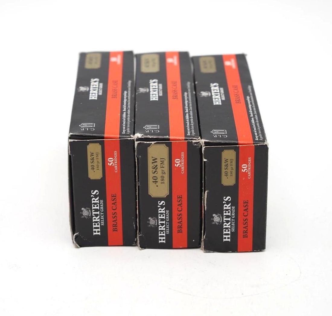 (3) Boxes of Herters .40 S&W Cartridges - 3