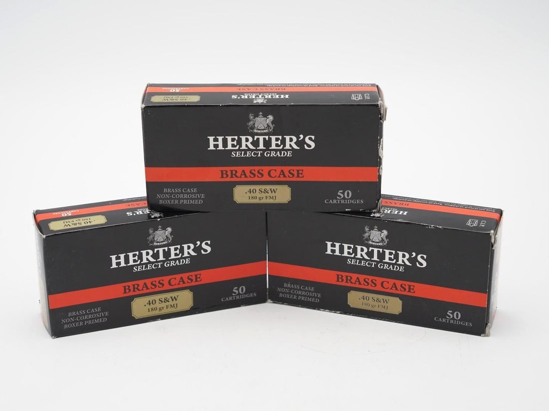 (3) Boxes of Herters .40 S&W Cartridges - 2