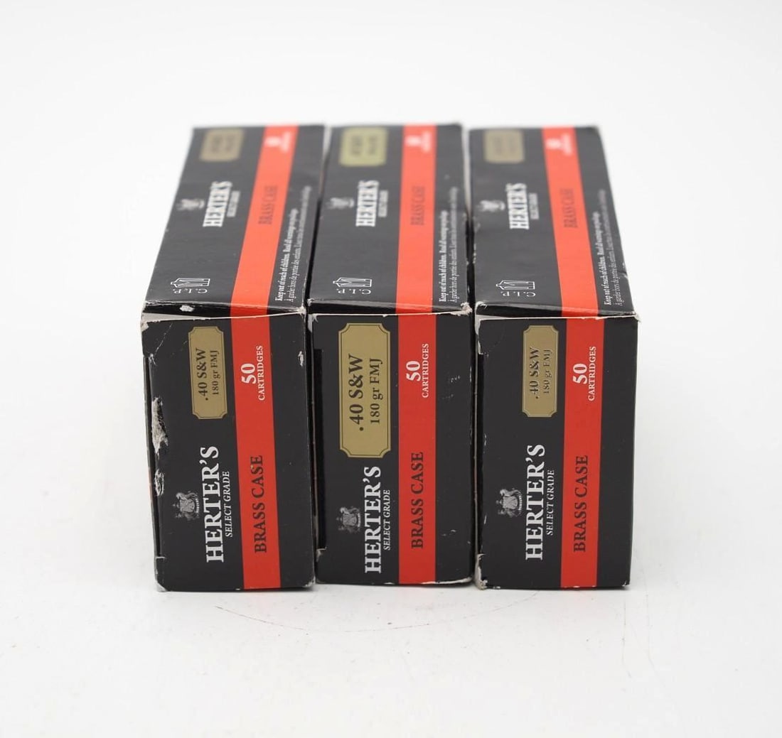 (3) Boxes of Herters .40 S&W Cartridges - 3