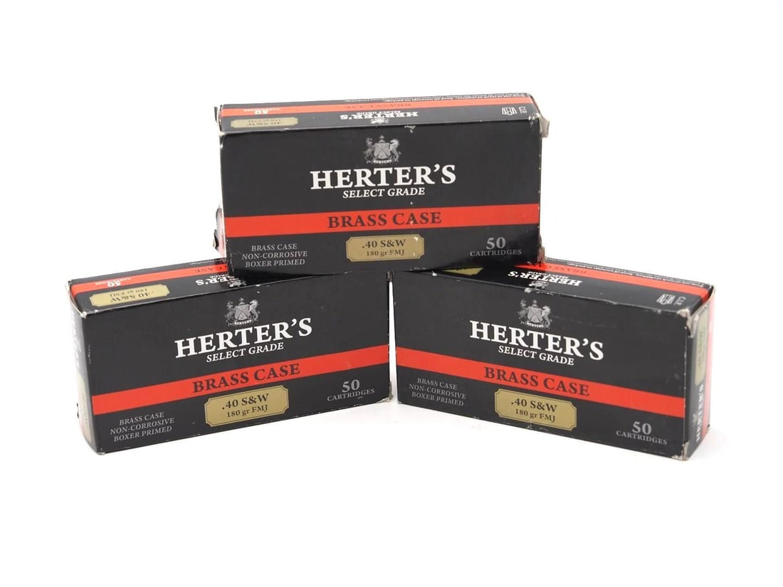 (3) Boxes of Herters .40 S&W Cartridges: made by Sellier & Bellot
