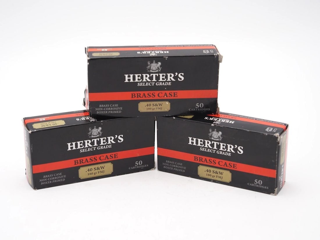 (3) Boxes of Herters .40 S&W Cartridges - 2