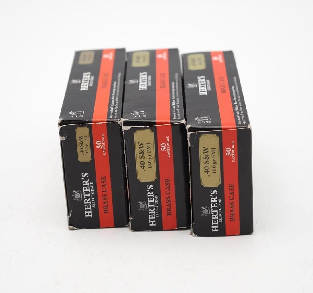 (3) Boxes of Herters .40 S&W Cartridges - 3