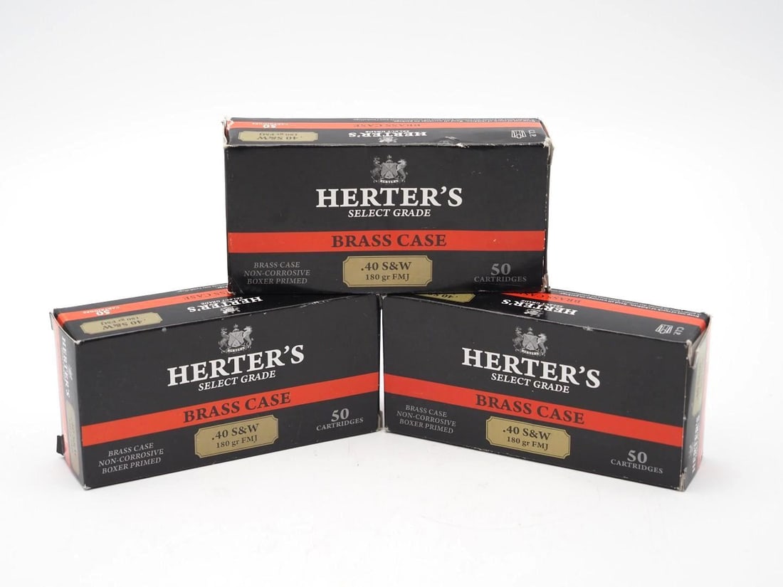 (3) Boxes of Herters .40 S&W Cartridges: made by Sellier & Bellot