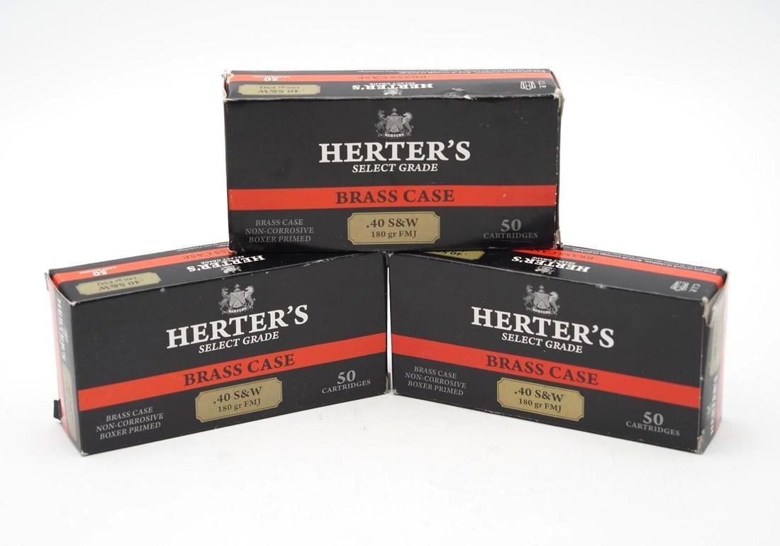 (3) Boxes of Herters .40 S&W Cartridges - 2
