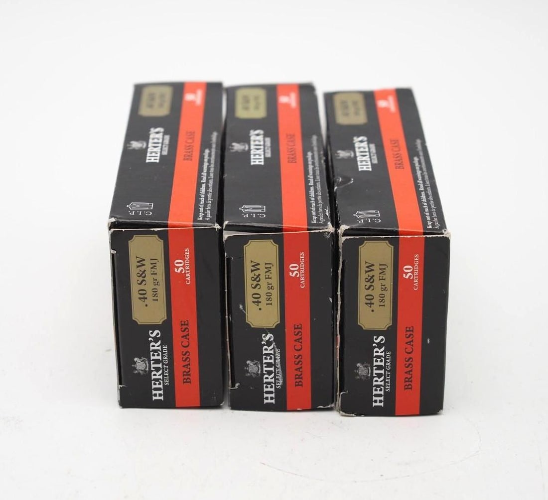 (3) Boxes of Herters .40 S&W Cartridges - 3