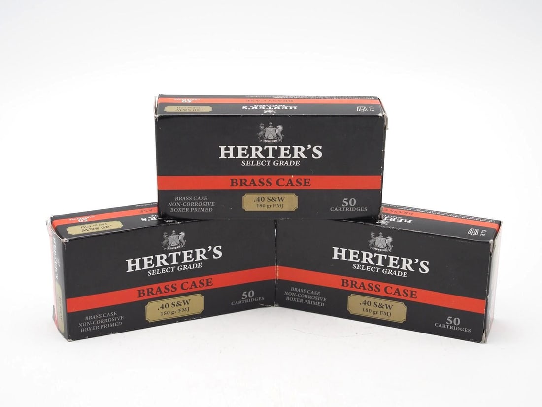 (3) Boxes of Herters .40 S&W Cartridges - 2