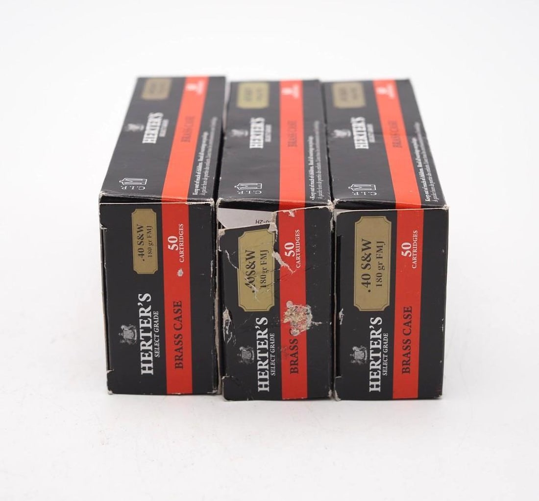 (3) Boxes of Herters .40 S&W Cartridges - 3