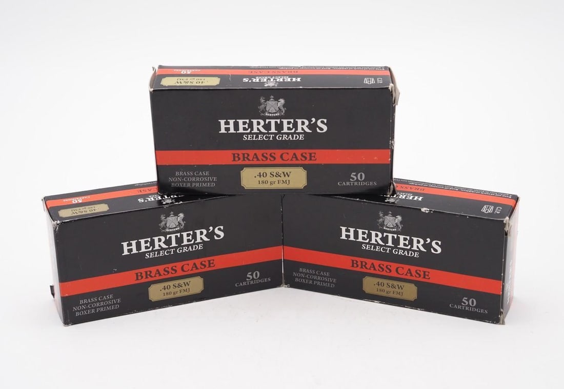 (3) Boxes of Herters .40 S&W Cartridges - 2