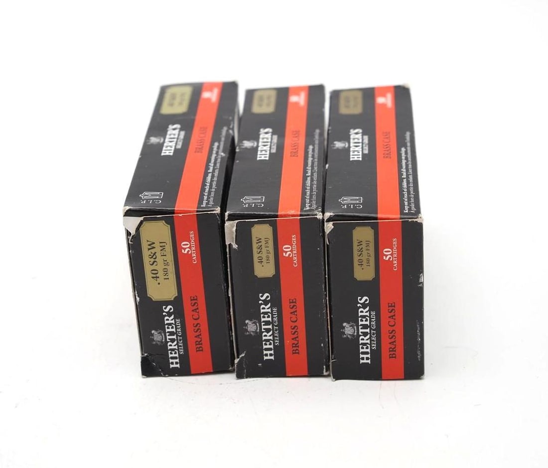 (3) Boxes of Herters .40 S&W Cartridges - 3