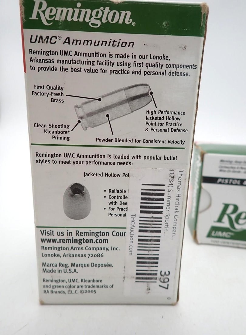 (2) 100 Round Boxes of Remington .40 S&W JHP Cartridges - 6