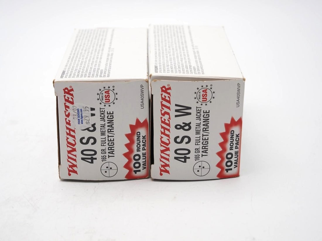 (2) 100 Round Boxes of Winchester .40 S&W Cartridges - 3