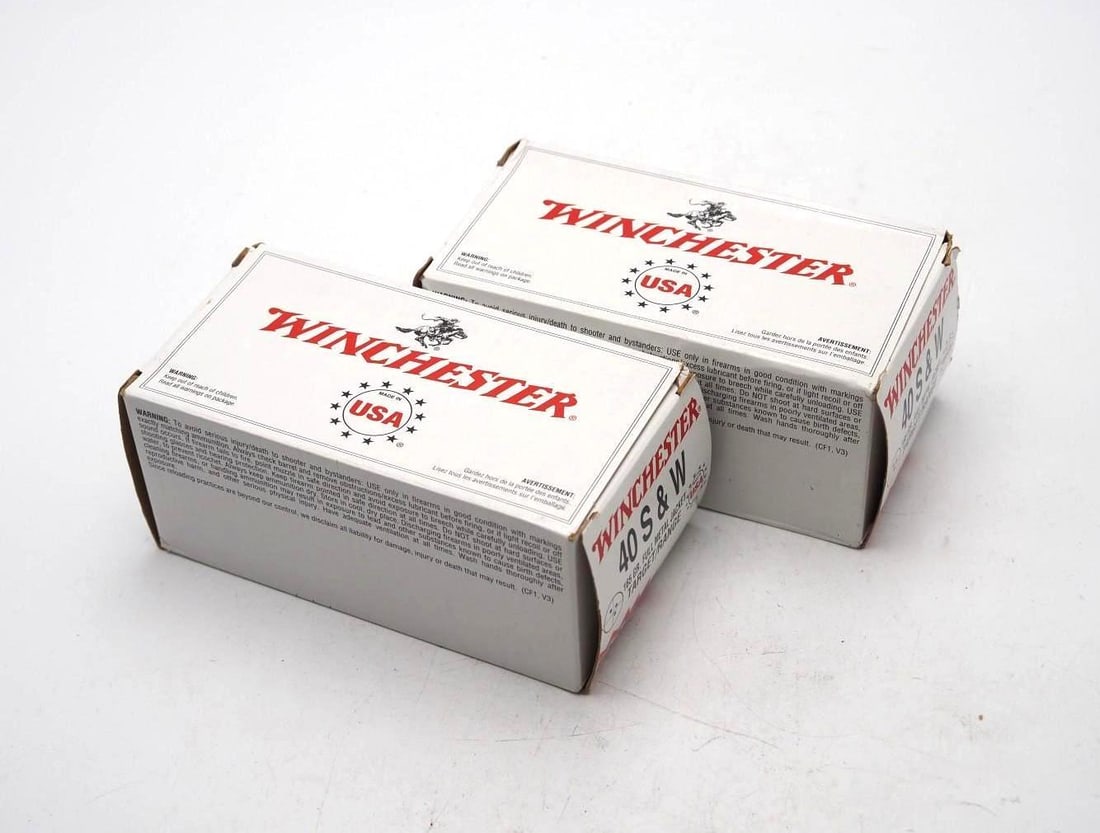 (2) 100 Round Boxes of Winchester .40 S&W Cartridges - 2