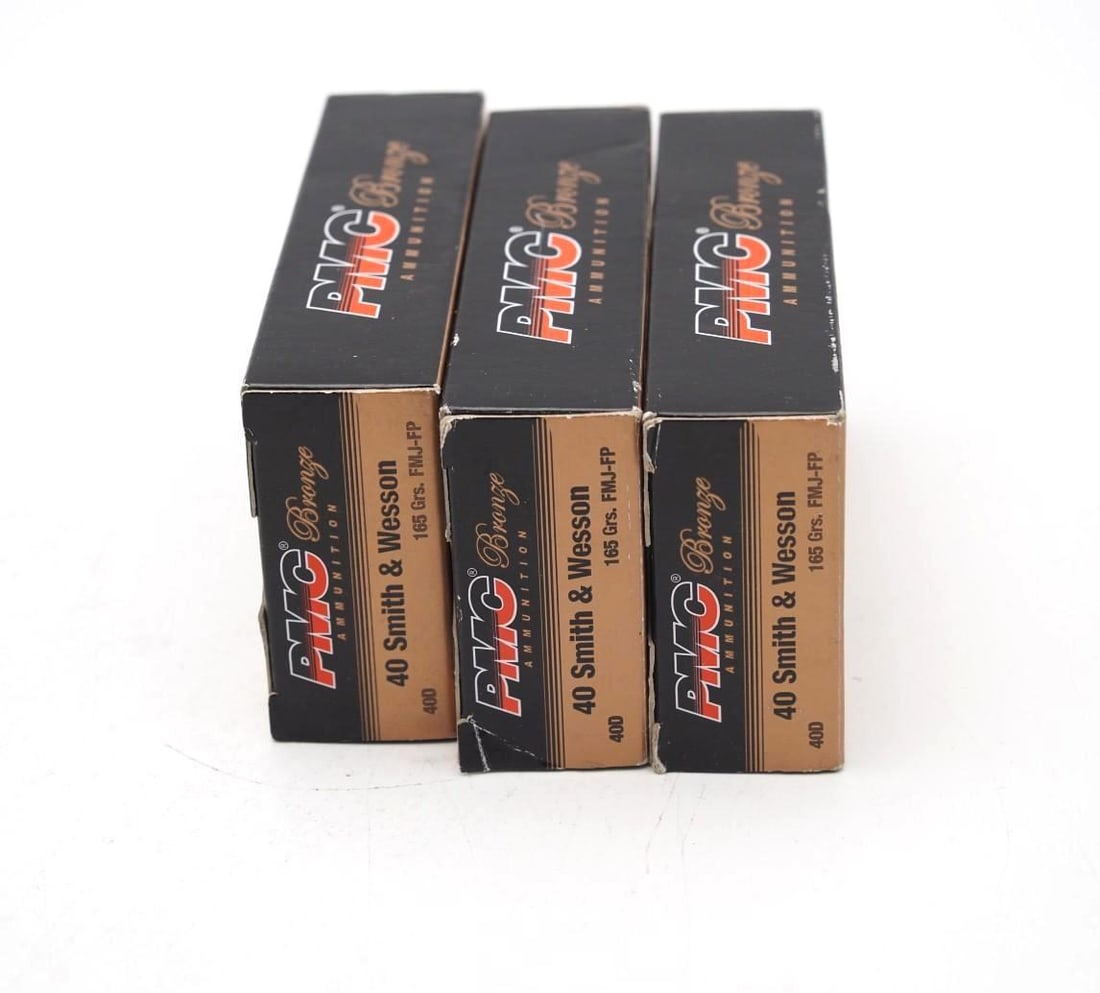 (3) Boxes of PMC Bronze .40 S&W Cartridges - 3