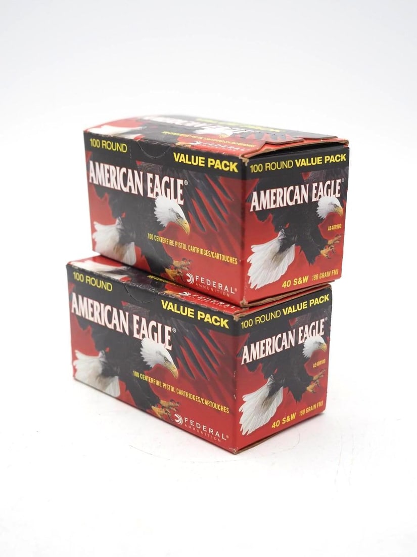 (2) 100 Round Boxes of American Eagle .40 S&W Cartridges - 2