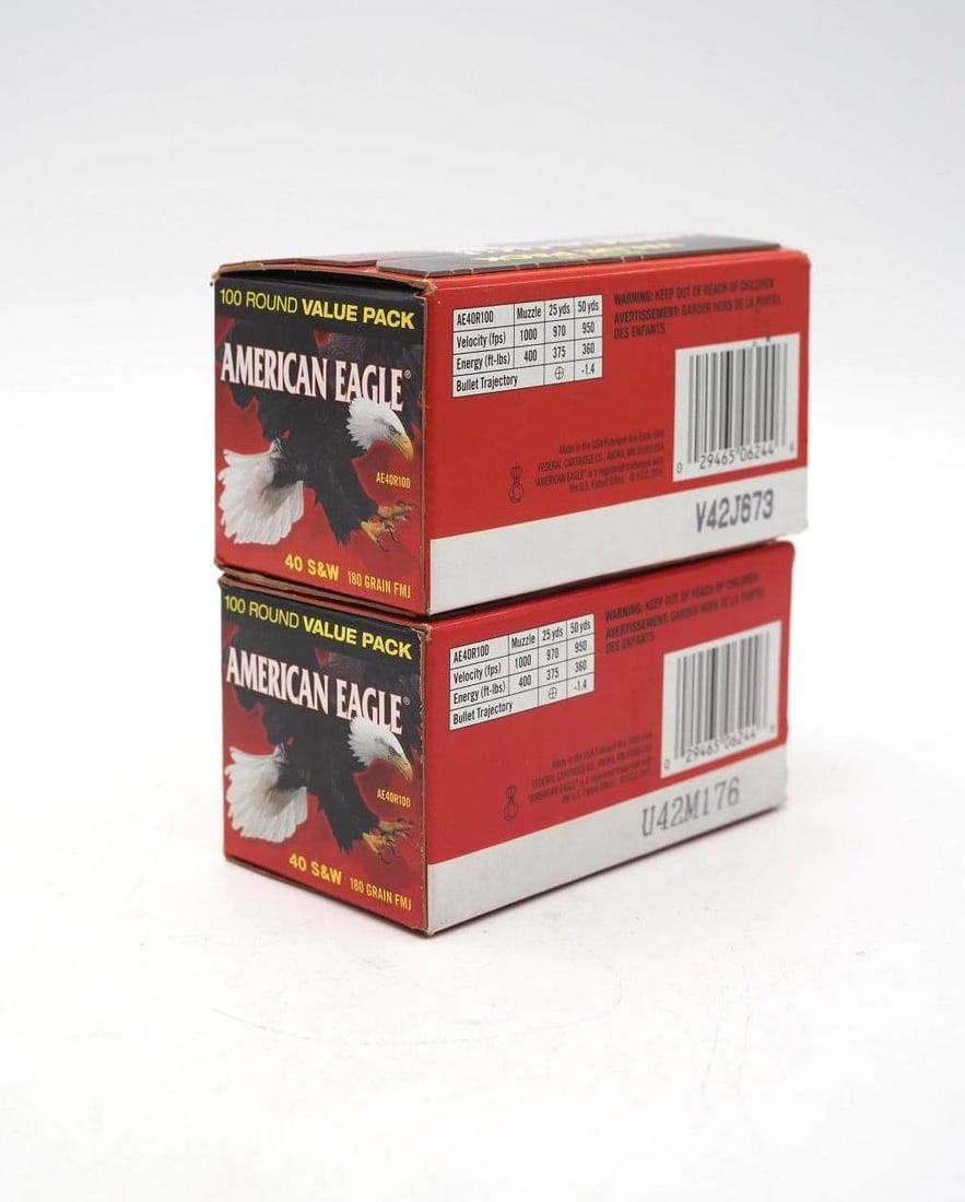 (2) 100 Round Boxes of American Eagle .40 S&W Cartridges - 3