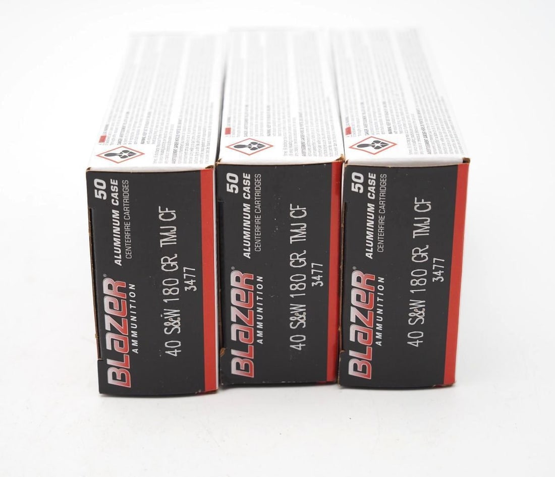 (3) Boxes of CCi Blazer .40 S&W Cartridges - 3