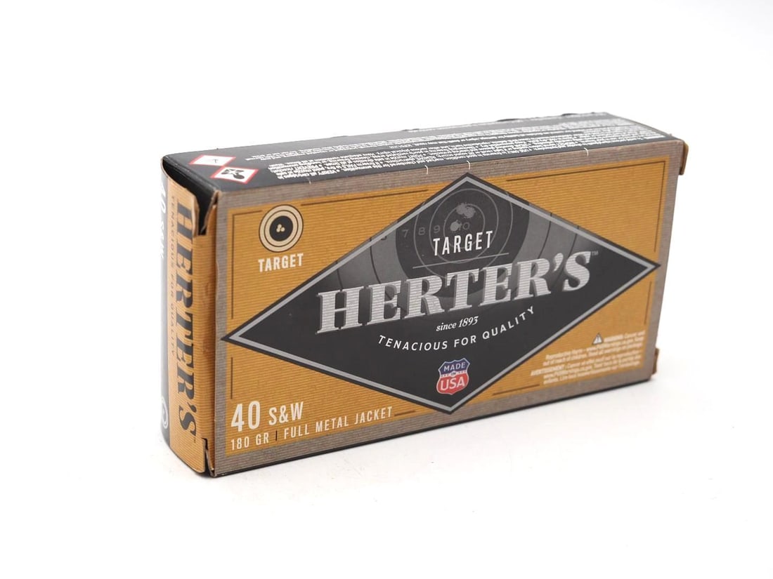 (1) Box of Herters Target .40 S&W Cartridges: (1) Box of Herters Target .40 S&W Cartridges