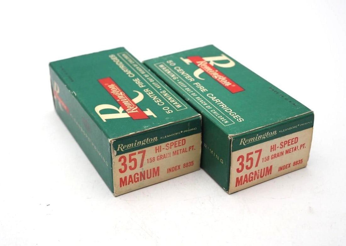 (2) Vintage Boxes of Remington .357 Mag. Cartridges (1 of 3)