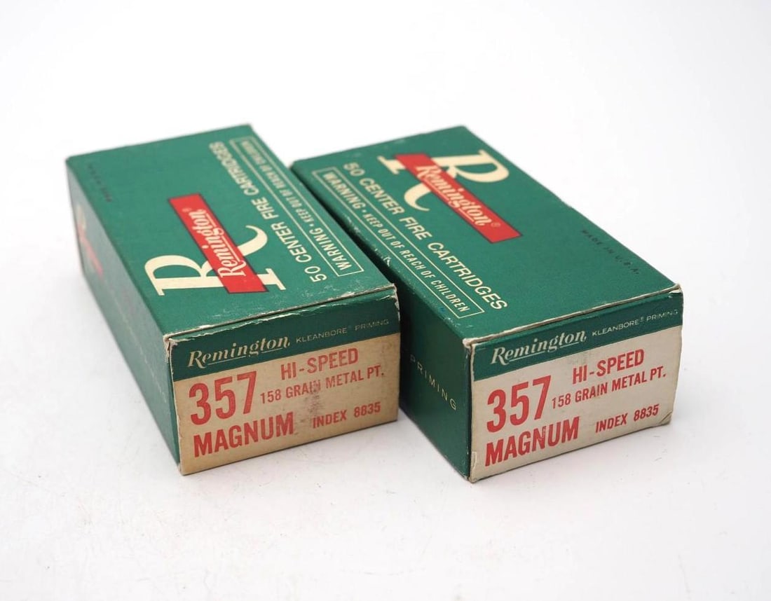 (2) Vintage Boxes of Remington .357 Mag. Cartridges - 2