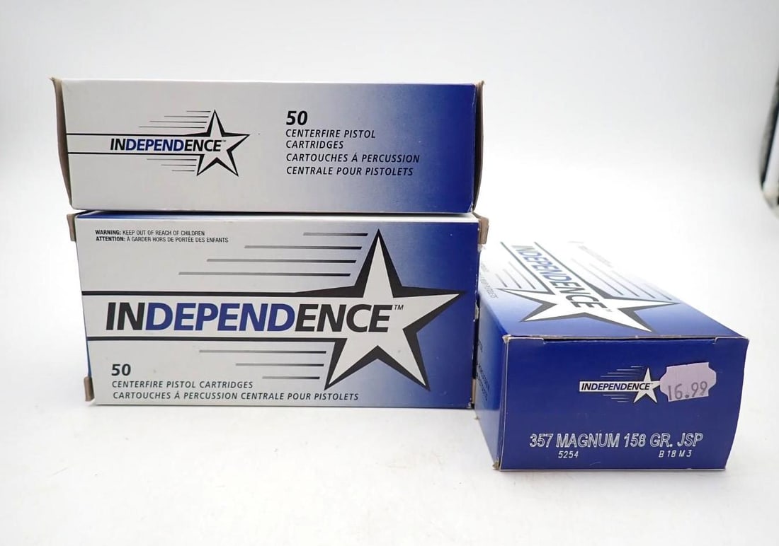(3) Boxes of Independence .357 Mag. Cartridges (1 of 6)