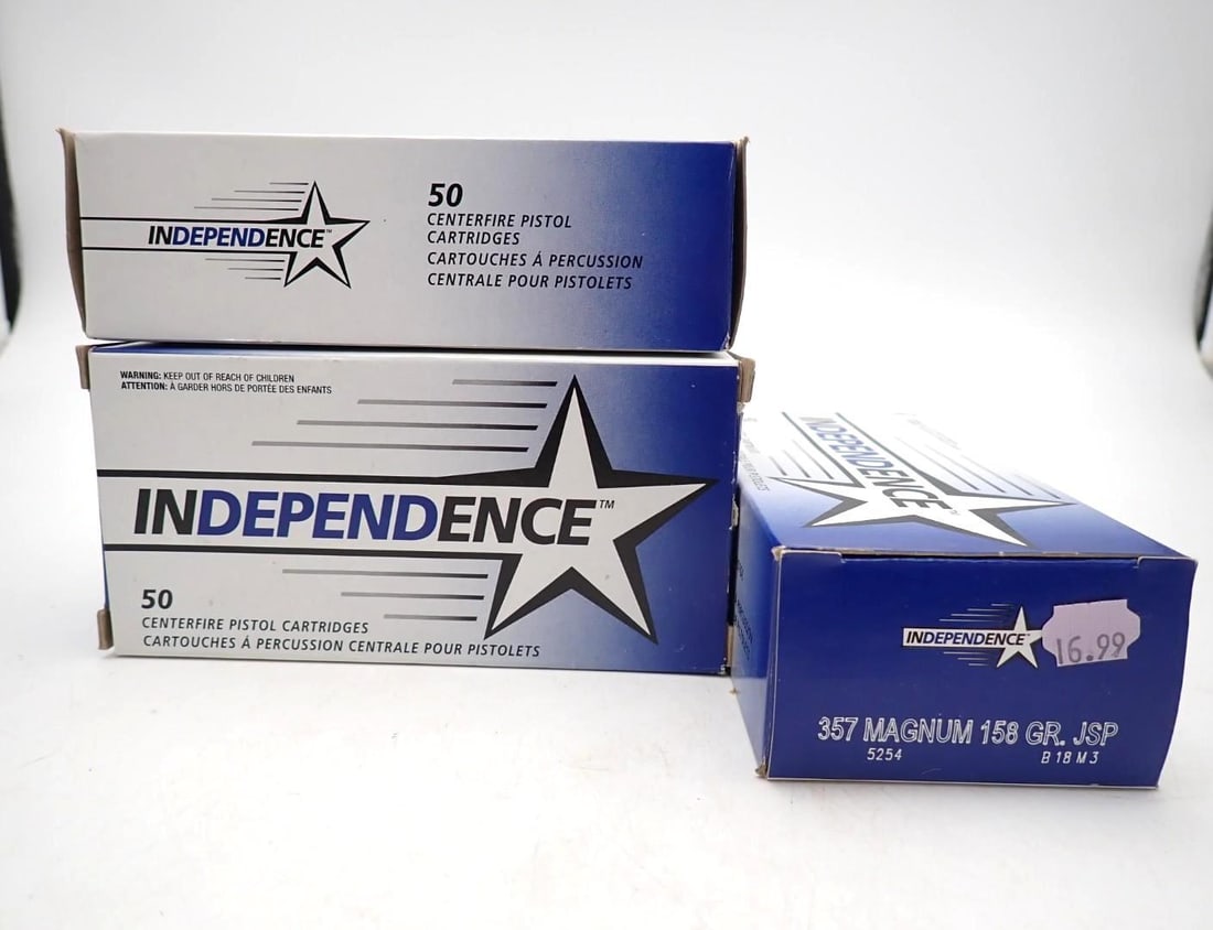 (3) Boxes of Independence .357 Mag. Cartridges - 2