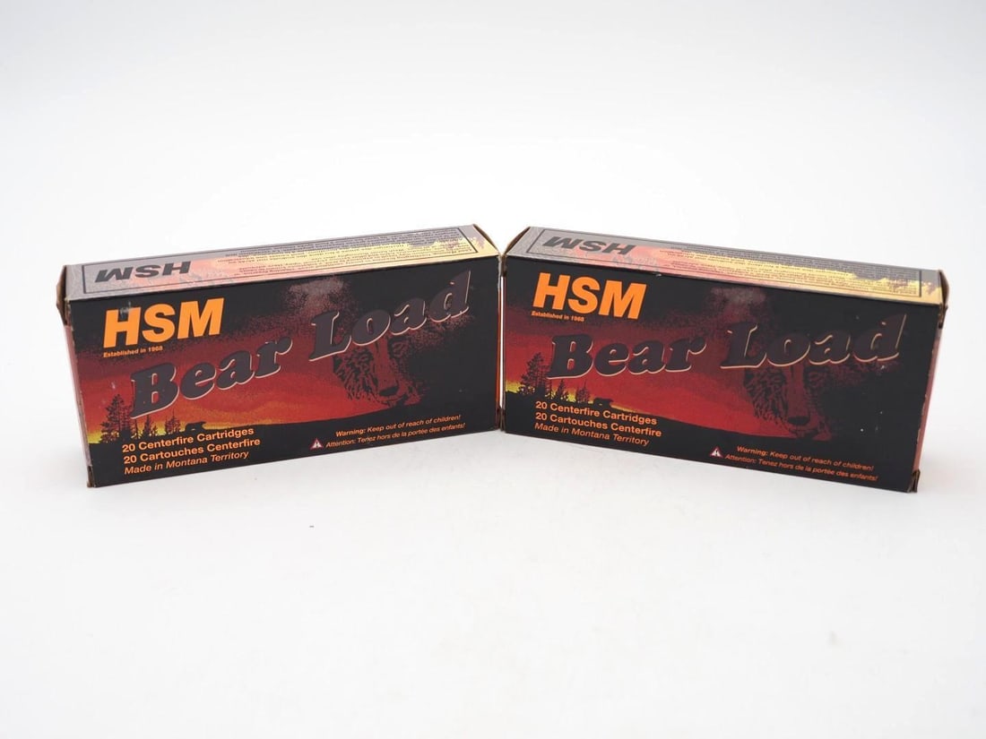 (2) Boxes of HSM Bear Load .500 S&W Cartridges (1 of 3)