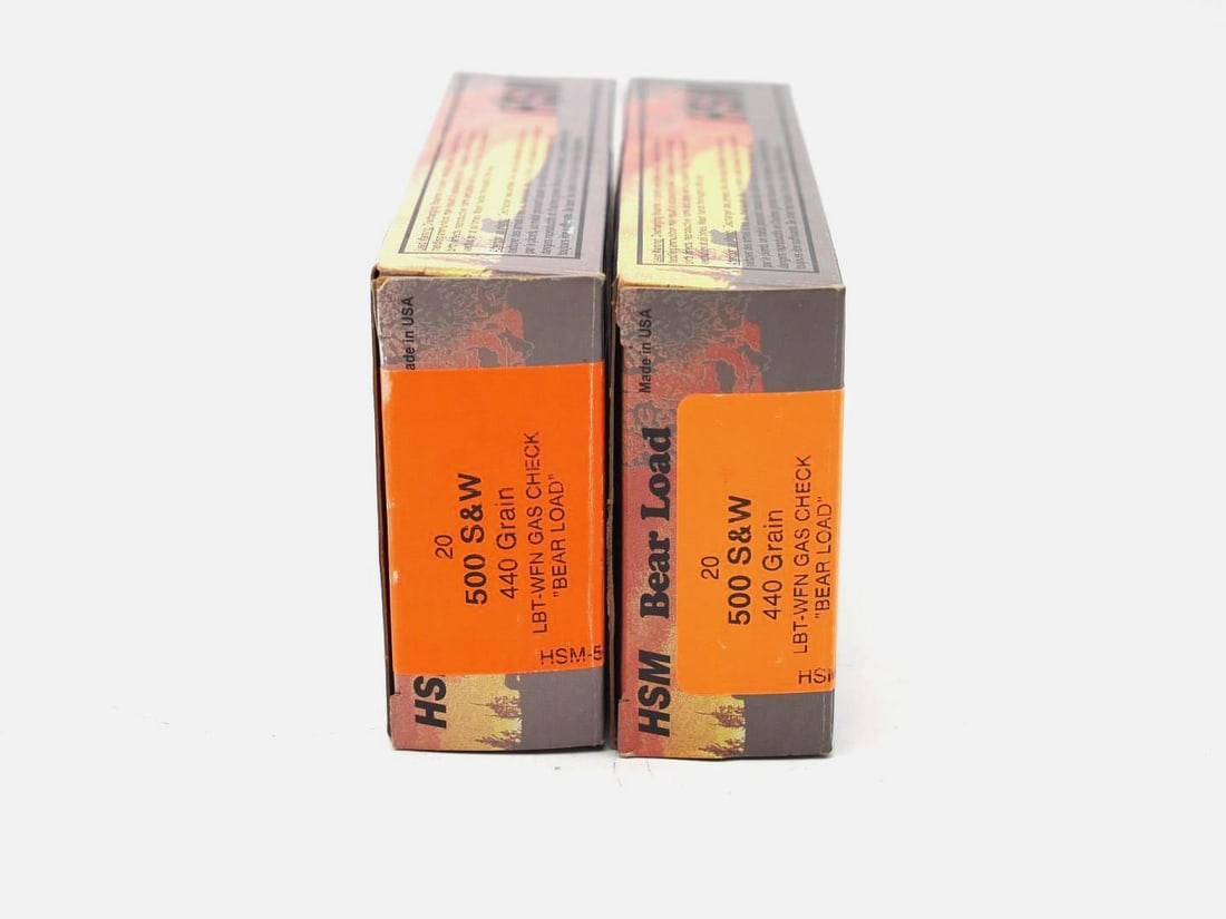 (2) Boxes of HSM Bear Load .500 S&W Cartridges - 3