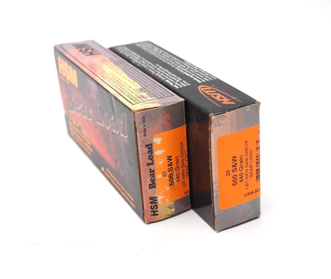 (2) Boxes of HSM Bear Load .500 S&W Cartridges - 3