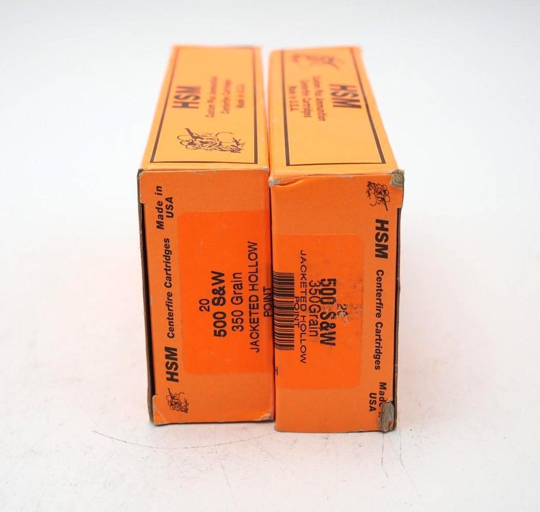 (2) Boxes of HSM JHP .500 S&W Cartridges - 2