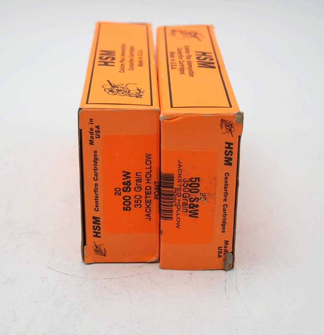 (2) Boxes of HSM JHP .500 S&W Cartridges - 3