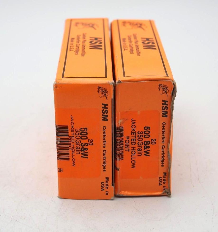 (2) Boxes of HSM JHP .500 S&W Cartridges - 2