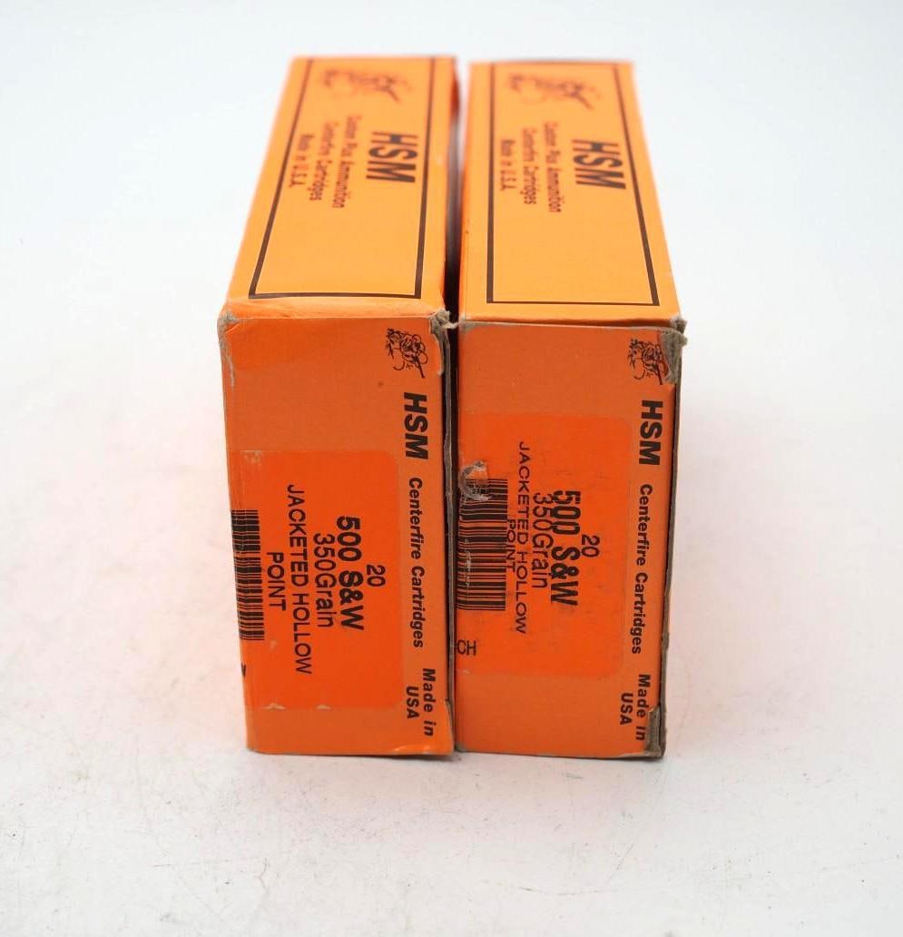 (2) Boxes of HSM JHP .500 S&W Cartridges - 2