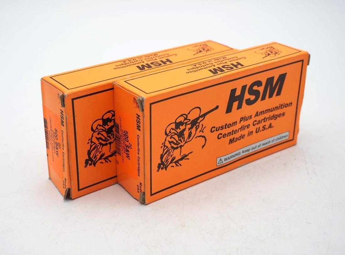 (2) Boxes of HSM JHP .500 S&W Cartridges - 2