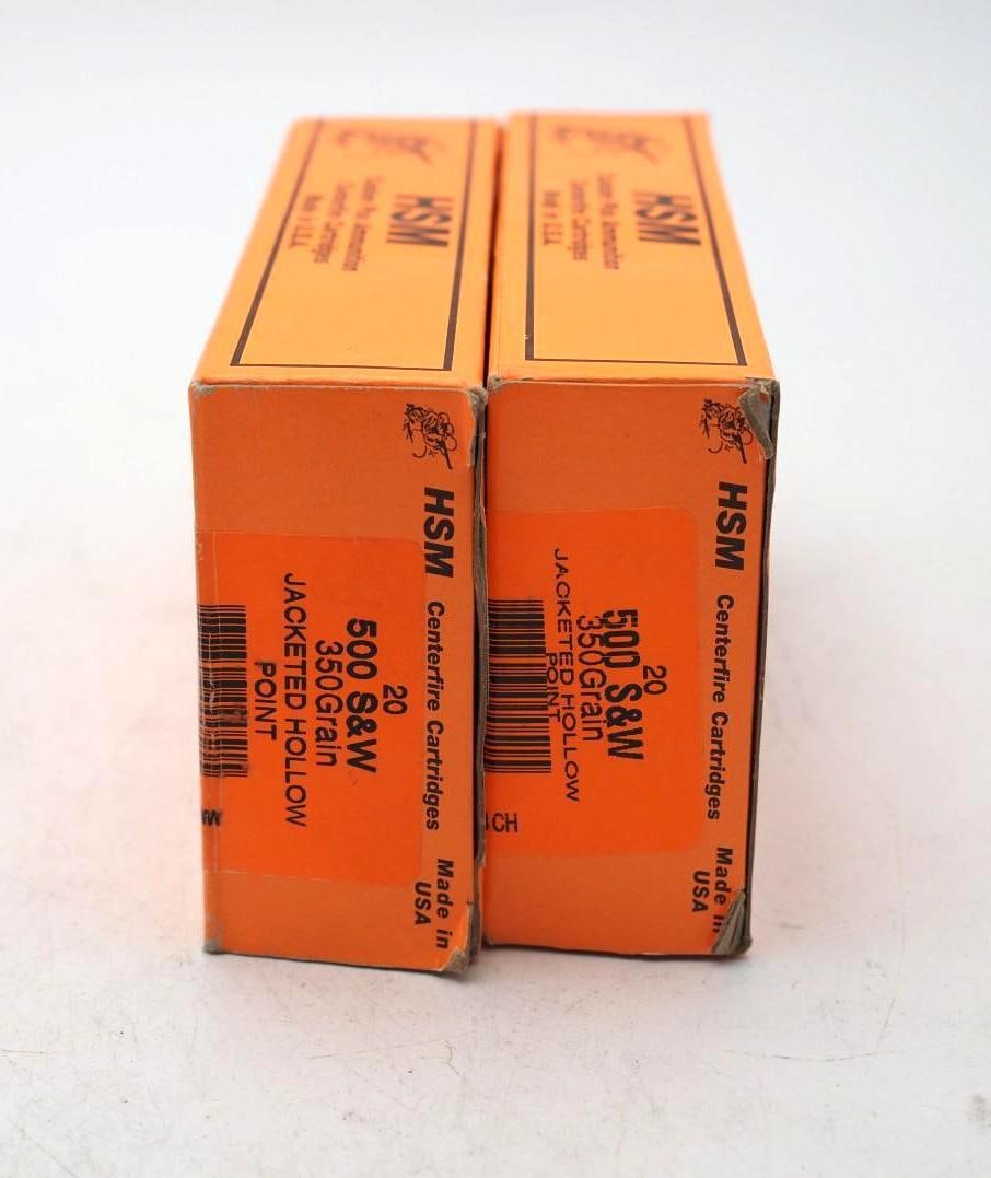 (2) Boxes of HSM JHP .500 S&W Cartridges - 3