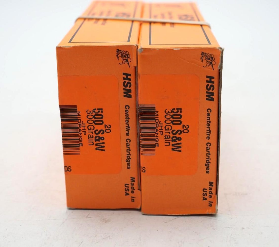 (2) Boxes of HSM JHP .500 S&W Cartridges - 3