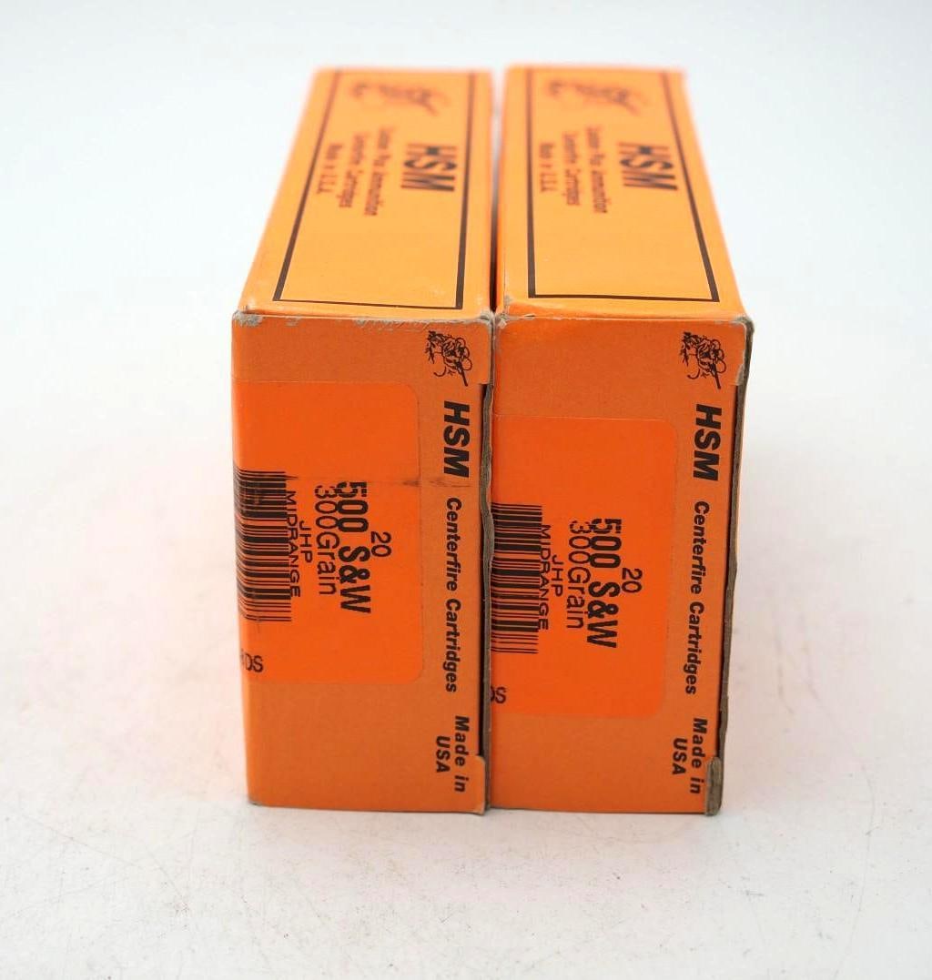 (2) Boxes of HSM JHP .500 S&W Cartridges - 2